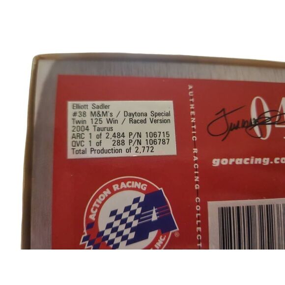 Action Elliot Sadler #38 M&M's 2004 Daytona special raced version ARC PN 106715 - Picture 10 of 14
